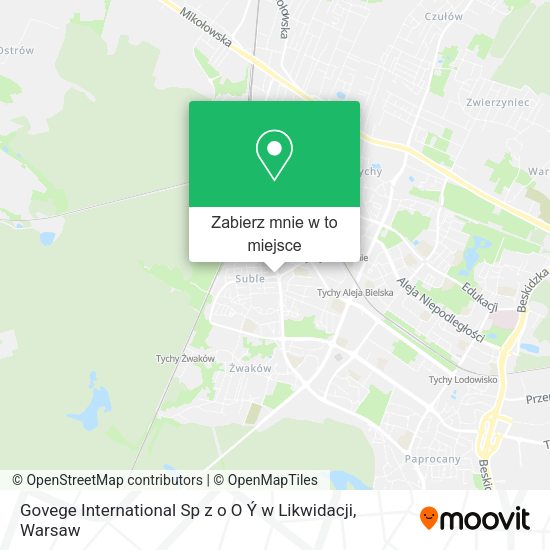 Mapa Govege International Sp z o O Ý w Likwidacji