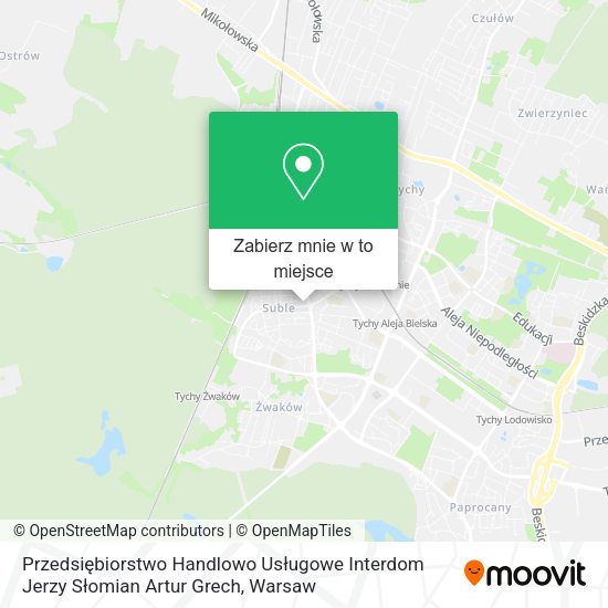 Mapa Przedsiębiorstwo Handlowo Usługowe Interdom Jerzy Słomian Artur Grech