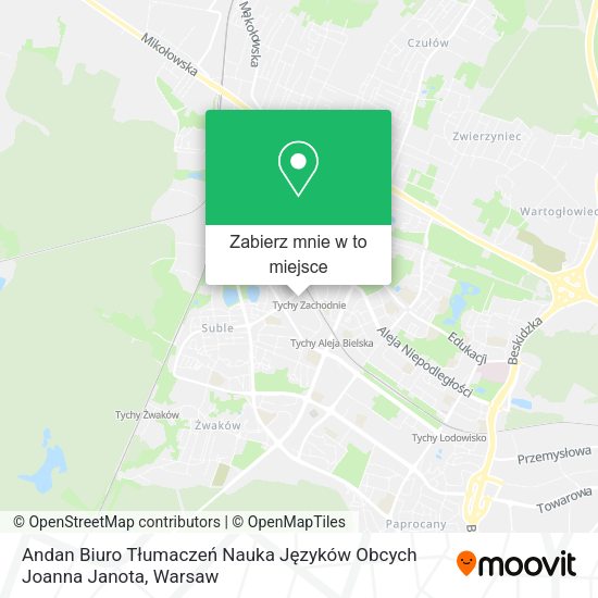 Mapa Andan Biuro Tłumaczeń Nauka Języków Obcych Joanna Janota