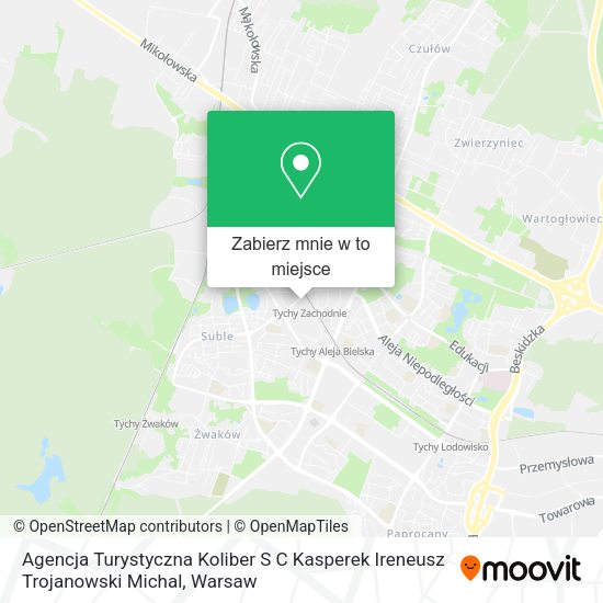 Mapa Agencja Turystyczna Koliber S C Kasperek Ireneusz Trojanowski Michal