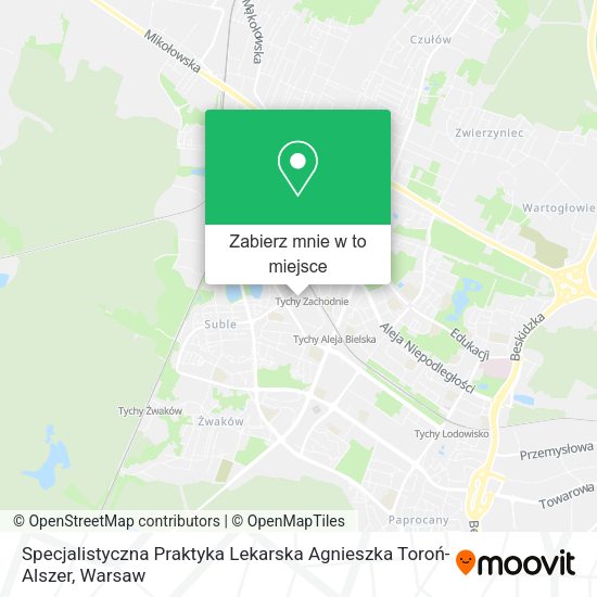 Mapa Specjalistyczna Praktyka Lekarska Agnieszka Toroń-Alszer