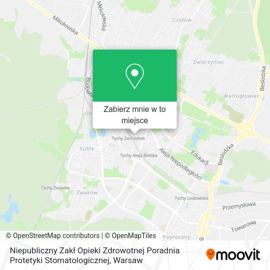 Mapa Niepubliczny Zakł Opieki Zdrowotnej Poradnia Protetyki Stomatologicznej