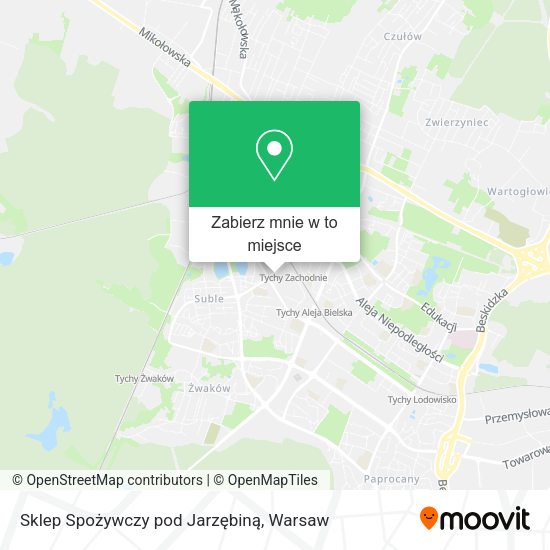 Mapa Sklep Spożywczy pod Jarzębiną