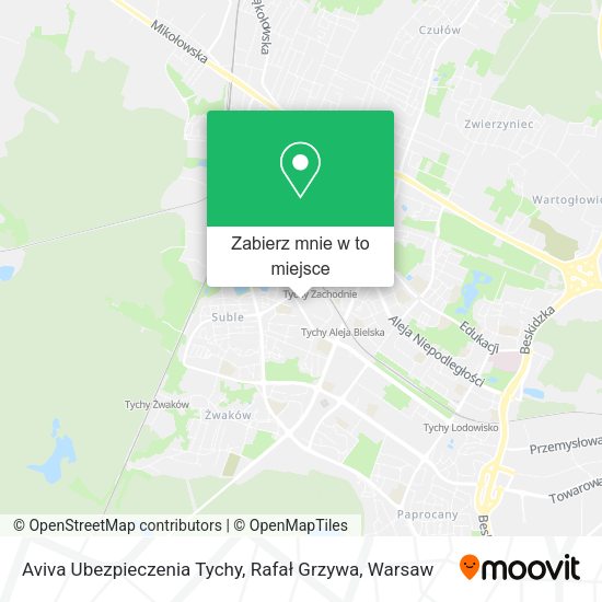 Mapa Aviva Ubezpieczenia Tychy, Rafał Grzywa