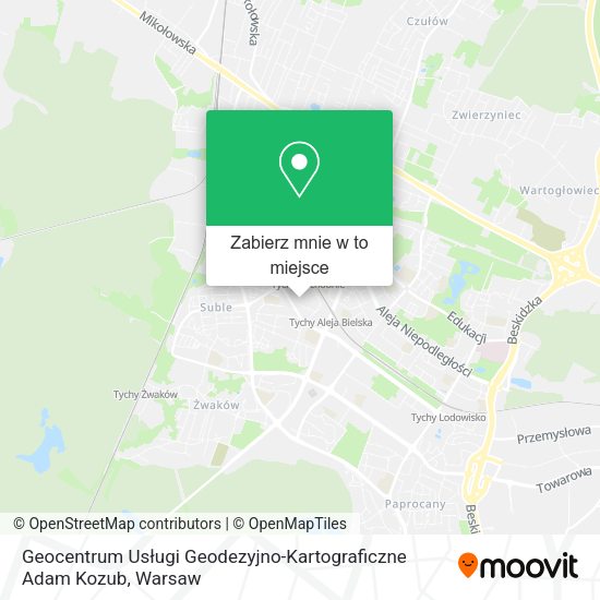 Mapa Geocentrum Usługi Geodezyjno-Kartograficzne Adam Kozub