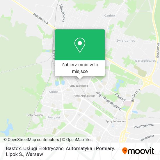 Mapa Bastex. Usługi Elektryczne, Automatyka i Pomiary. Lipok S.