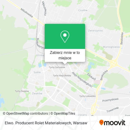 Mapa Elwo. Producent Rolet Materiałowych