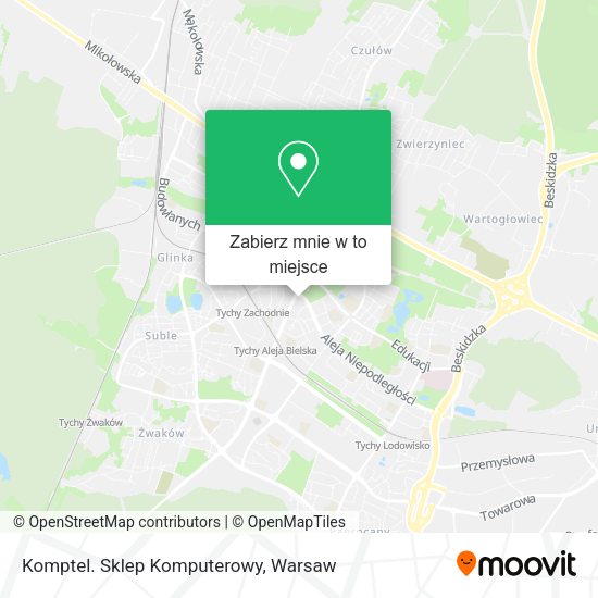 Mapa Komptel. Sklep Komputerowy