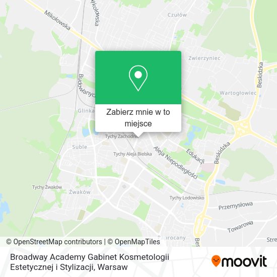 Mapa Broadway Academy Gabinet Kosmetologii Estetycznej i Stylizacji