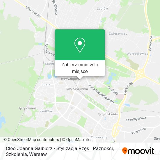 Mapa Cleo Joanna Galbierz - Stylizacja Rzęs i Paznokci, Szkolenia