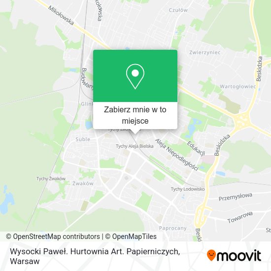 Mapa Wysocki Paweł. Hurtownia Art. Papierniczych