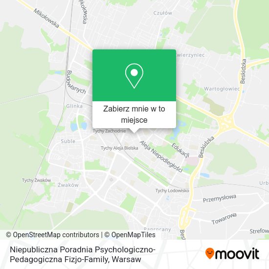 Mapa Niepubliczna Poradnia Psychologiczno-Pedagogiczna Fizjo-Family