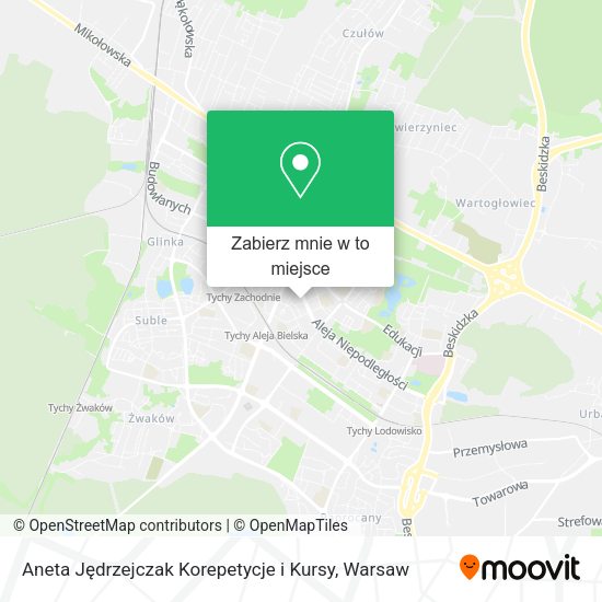 Mapa Aneta Jędrzejczak Korepetycje i Kursy