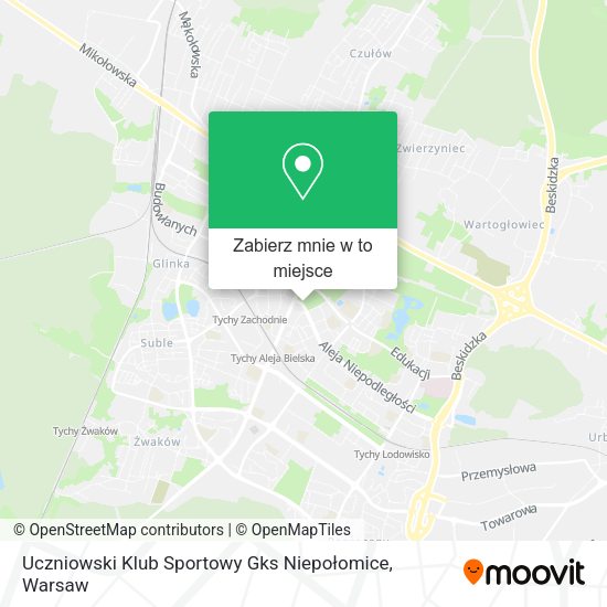 Mapa Uczniowski Klub Sportowy Gks Niepołomice