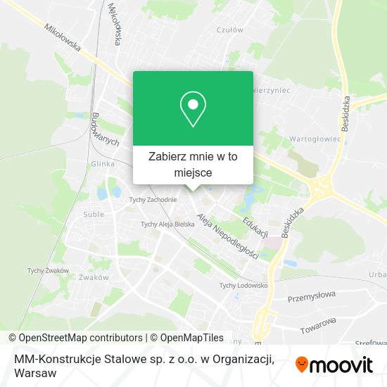 Mapa MM-Konstrukcje Stalowe sp. z o.o. w Organizacji