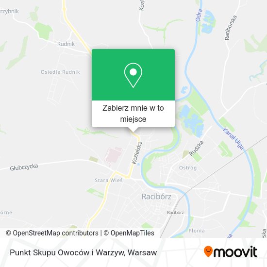 Mapa Punkt Skupu Owoców i Warzyw