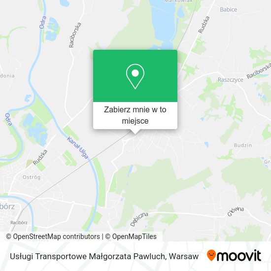 Mapa Usługi Transportowe Małgorzata Pawluch