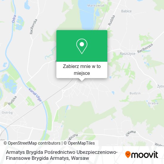 Mapa Armatys Brygida Pośrednictwo Ubezpieczeniowo-Finansowe Brygida Armatys