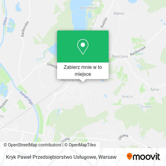 Mapa Kryk Paweł Przedsiębiorstwo Usługowe