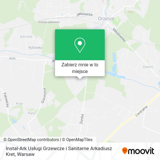 Mapa Instal-Ark Usługi Grzewcze i Sanitarne Arkadiusz Kret