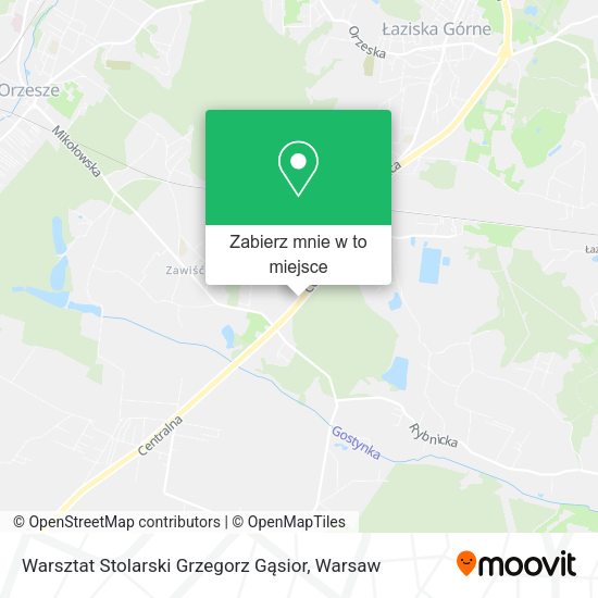 Mapa Warsztat Stolarski Grzegorz Gąsior