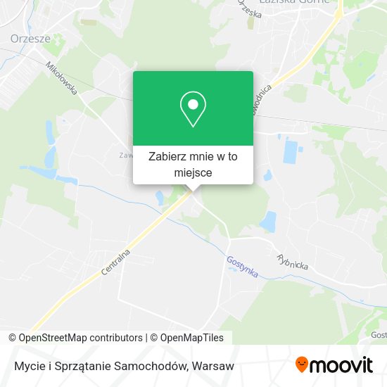 Mapa Mycie i Sprzątanie Samochodów