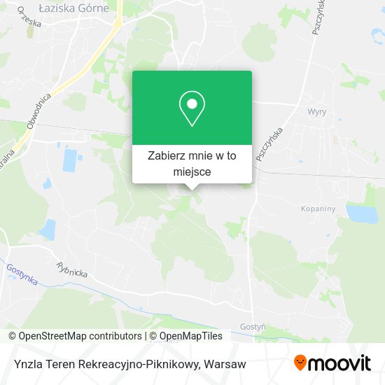 Mapa Ynzla Teren Rekreacyjno-Piknikowy