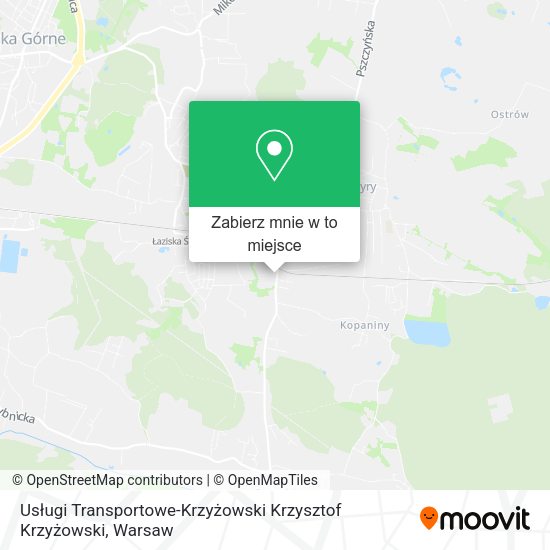 Mapa Usługi Transportowe-Krzyżowski Krzysztof Krzyżowski