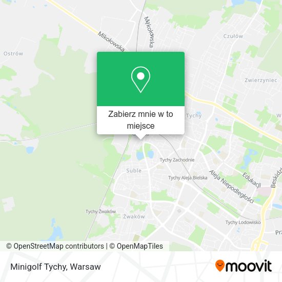 Mapa Minigolf Tychy