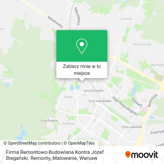 Mapa Firma Remontowo-Budowlana Kontra Józef Biegański. Remonty, Malowanie