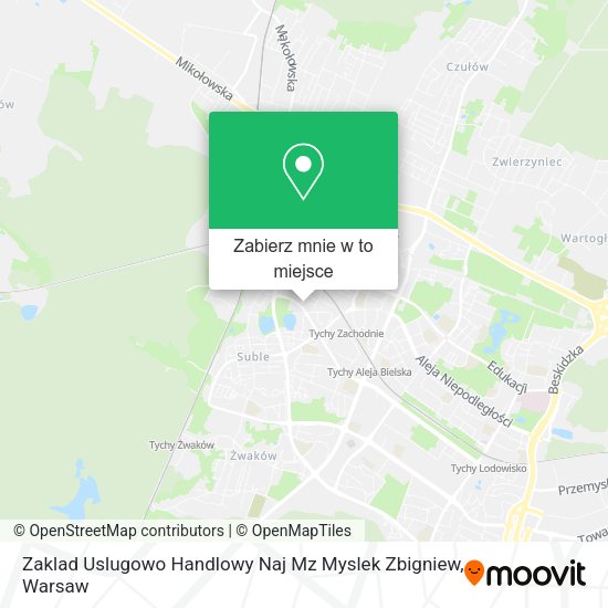 Mapa Zaklad Uslugowo Handlowy Naj Mz Myslek Zbigniew