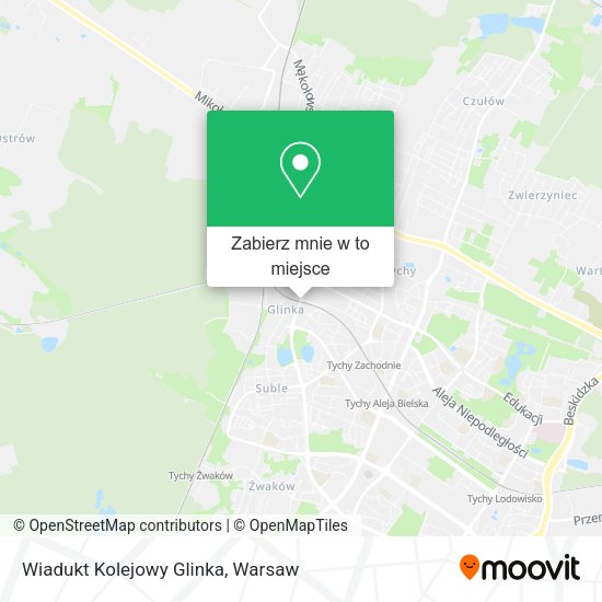 Mapa Wiadukt Kolejowy Glinka