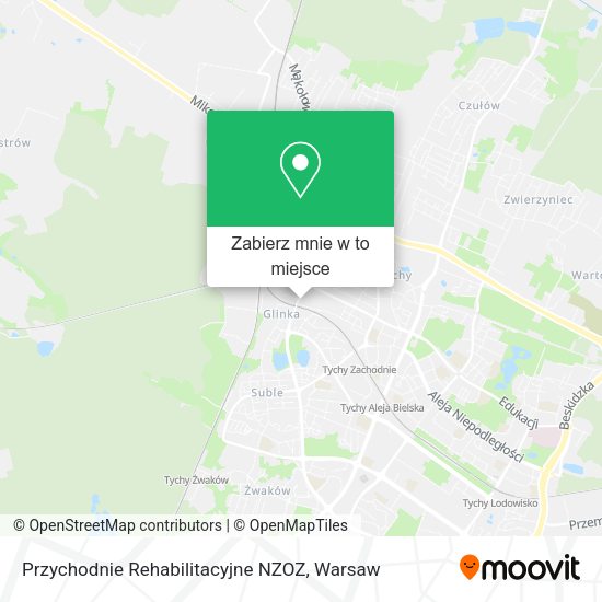 Mapa Przychodnie Rehabilitacyjne NZOZ