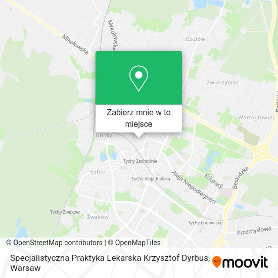 Mapa Specjalistyczna Praktyka Lekarska Krzysztof Dyrbus