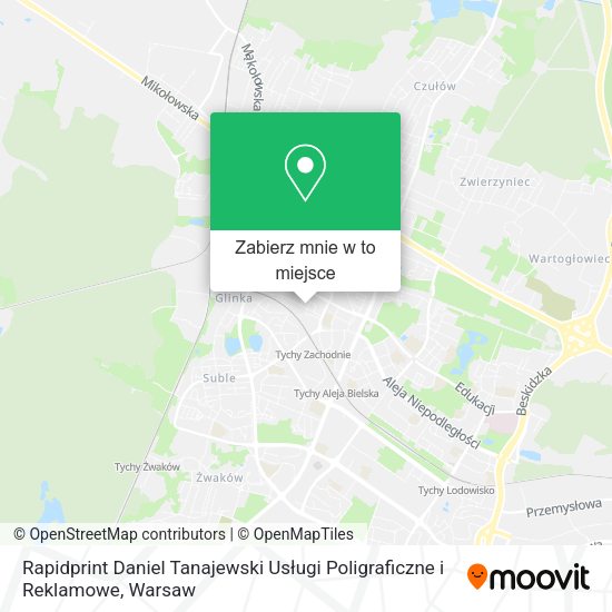 Mapa Rapidprint Daniel Tanajewski Usługi Poligraficzne i Reklamowe