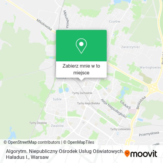 Mapa Algorytm. Niepubliczny Ośrodek Usług Oświatowych. Haładus I.