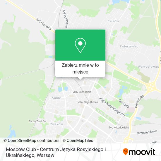 Mapa Moscow Club - Centrum Języka Rosyjskiego i Ukraińskiego