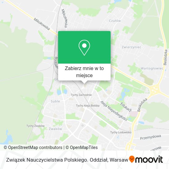 Mapa Związek Nauczycielstwa Polskiego. Oddział