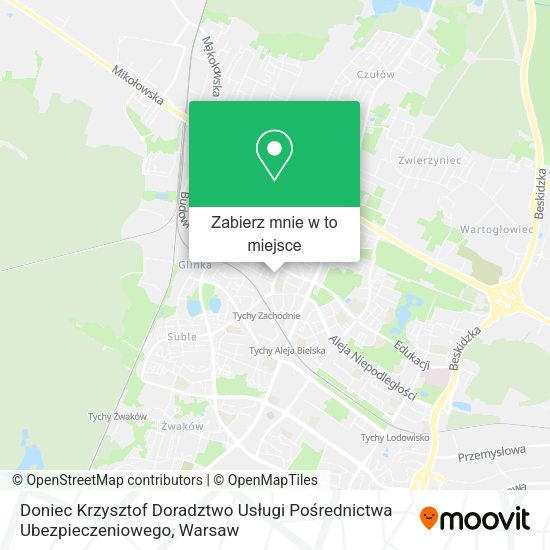 Mapa Doniec Krzysztof Doradztwo Usługi Pośrednictwa Ubezpieczeniowego