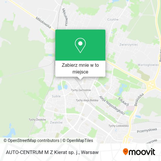 Mapa AUTO-CENTRUM M Z Kierat sp. j.