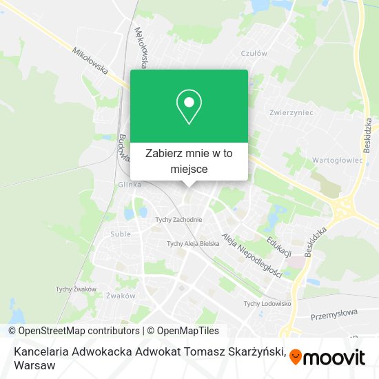 Mapa Kancelaria Adwokacka Adwokat Tomasz Skarżyński