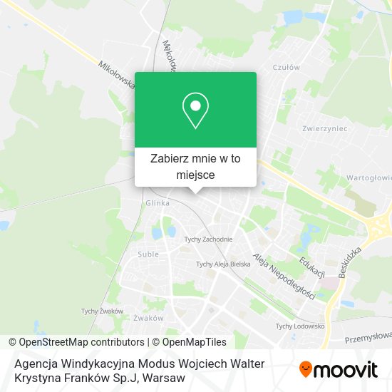 Mapa Agencja Windykacyjna Modus Wojciech Walter Krystyna Franków Sp.J