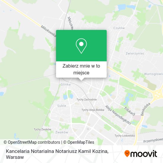 Mapa Kancelaria Notarialna Notariusz Kamil Kozina