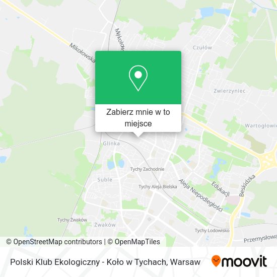 Mapa Polski Klub Ekologiczny - Koło w Tychach