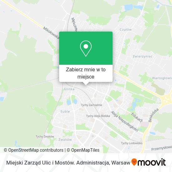 Mapa Miejski Zarząd Ulic i Mostów. Administracja