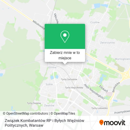 Mapa Związek Kombatantów RP i Byłych Więźniów Politycznych