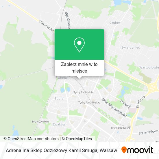 Mapa Adrenalina Sklep Odziezowy Kamil Smuga