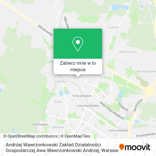 Mapa Andrzej Wawrzonkowski Zakład Działalności Gospodarczej Awa Wawrzonkowski Andrzej