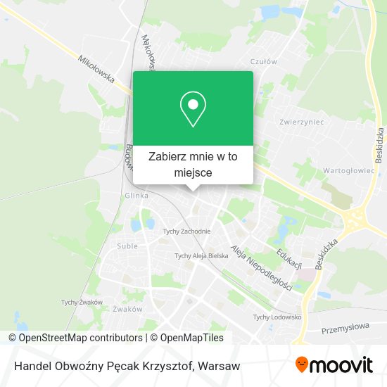 Mapa Handel Obwoźny Pęcak Krzysztof