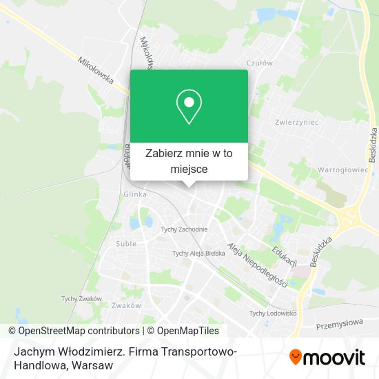 Mapa Jachym Włodzimierz. Firma Transportowo-Handlowa